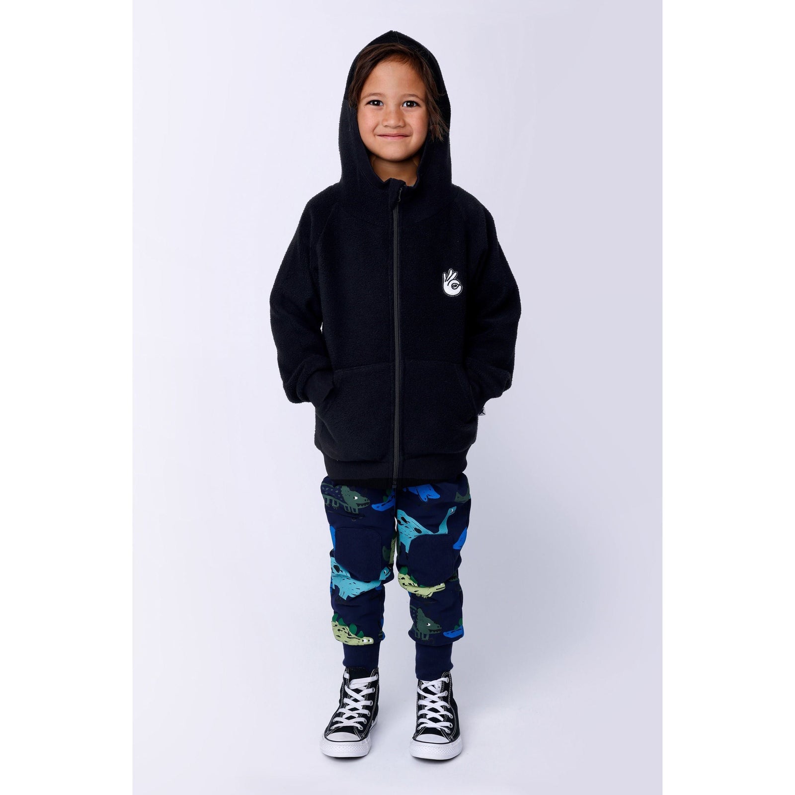 Teddy Zip Up - Black