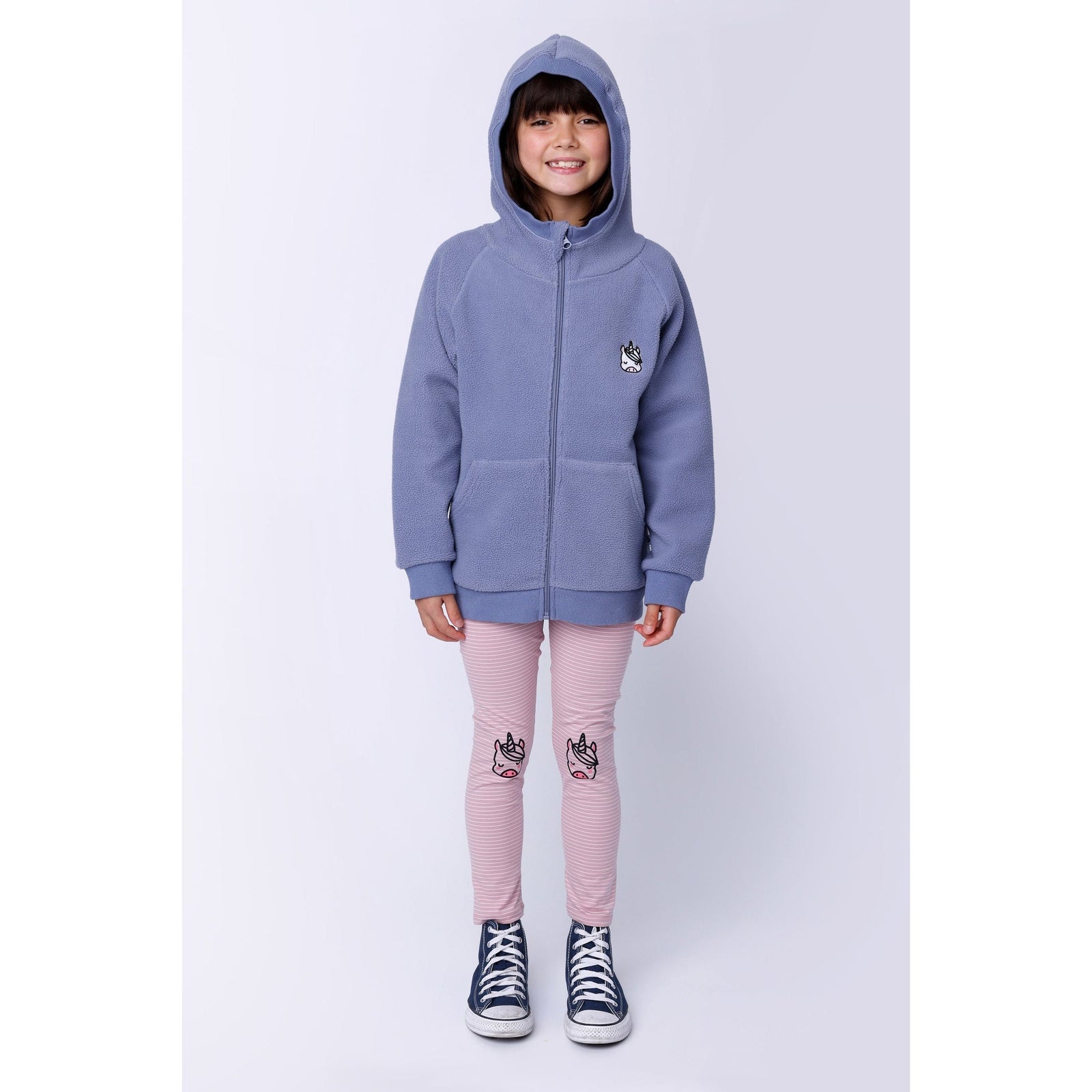 Teddy Zip Up - Cornflower