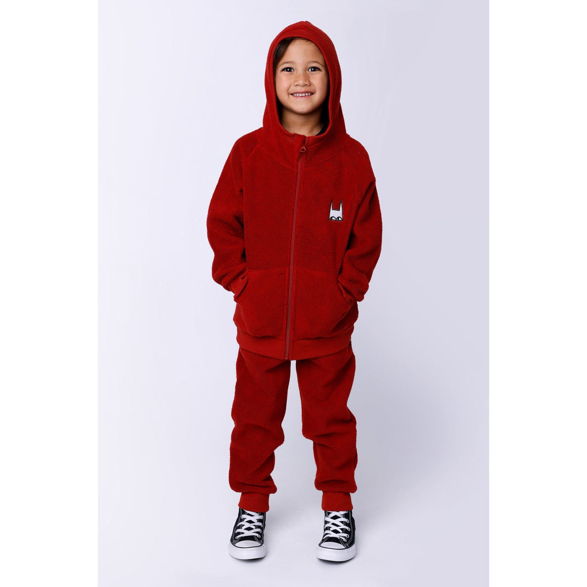 Teddy Zip Up - Rusty Red