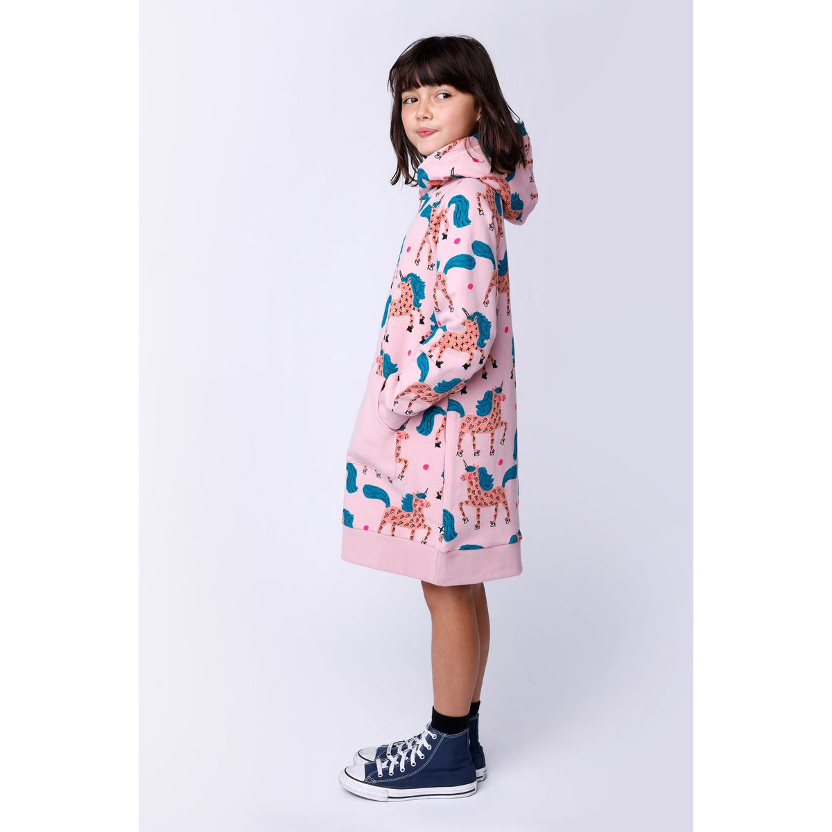 Dancing Unicorns Furry Hoodie Dress