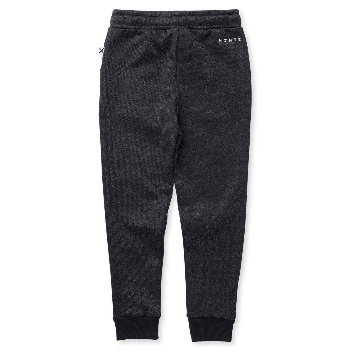 Box Pocket Sparkle Trackies - Black Sparkle