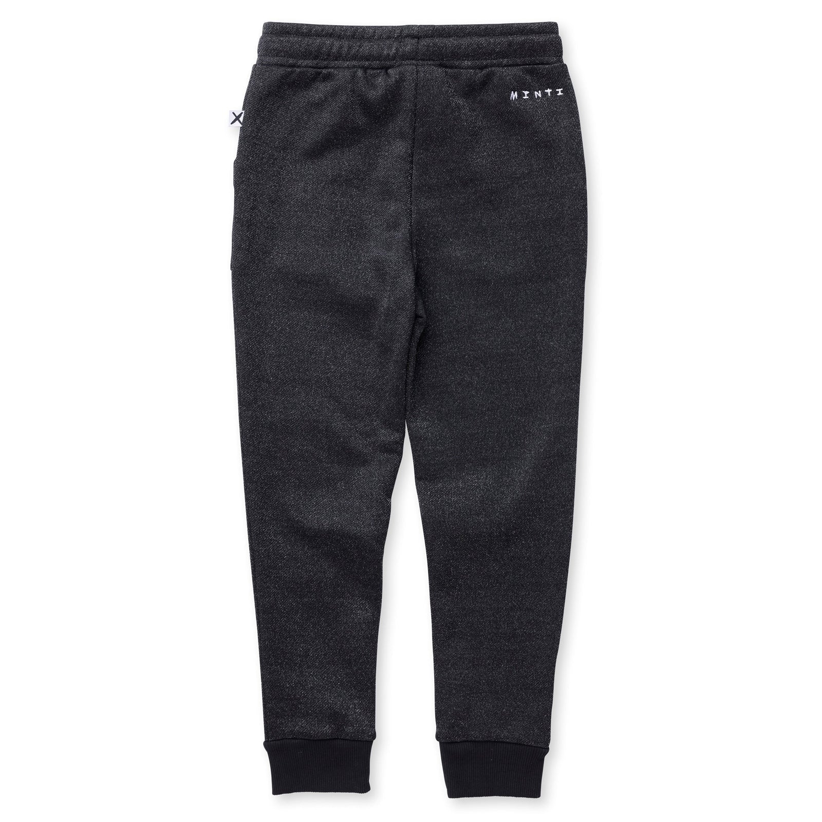 Box Pocket Sparkle Trackies - Black Sparkle