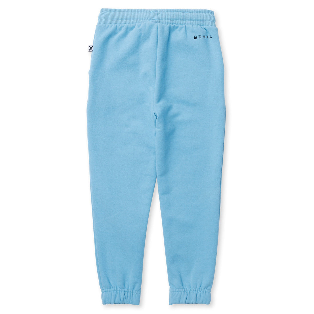 Furry Gathered Cuff Trackies - Light Aqua