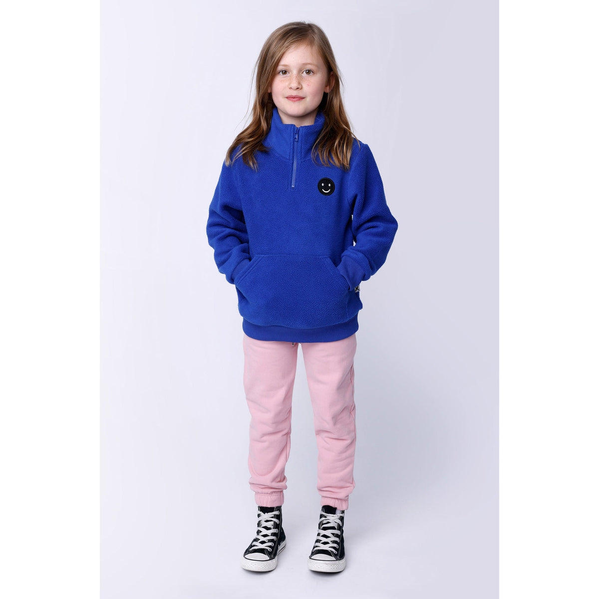 Furry Gathered Cuff Trackies - Muted Pink