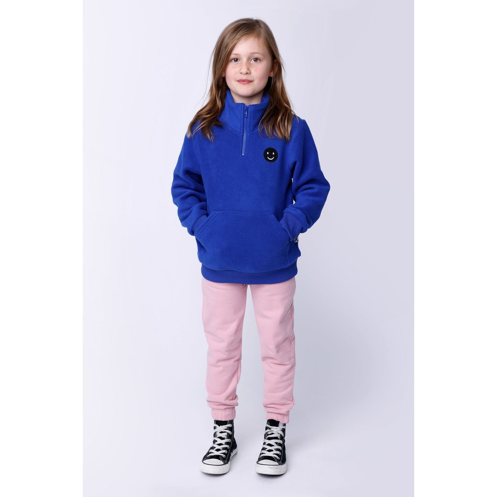 Furry Gathered Cuff Trackies - Muted Pink