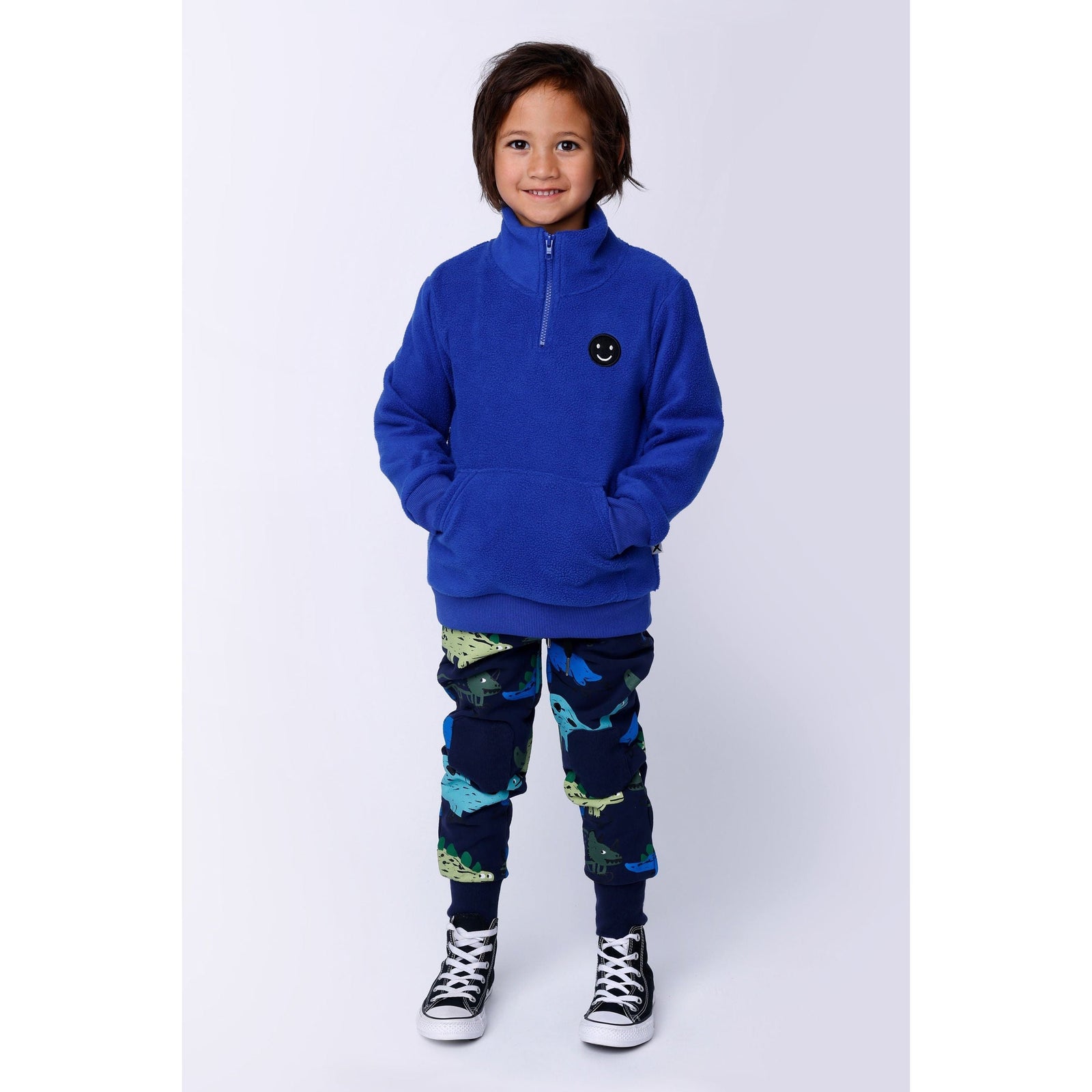 Dino Rollers Furry Trackies - Dark Blue