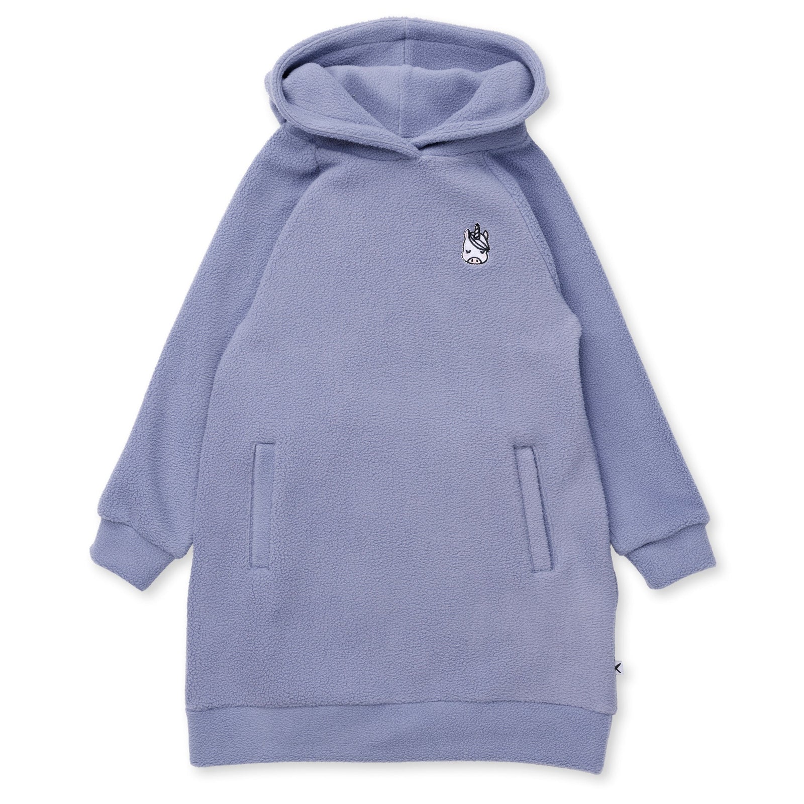 Teddy Hoodie Dress - Cornflower