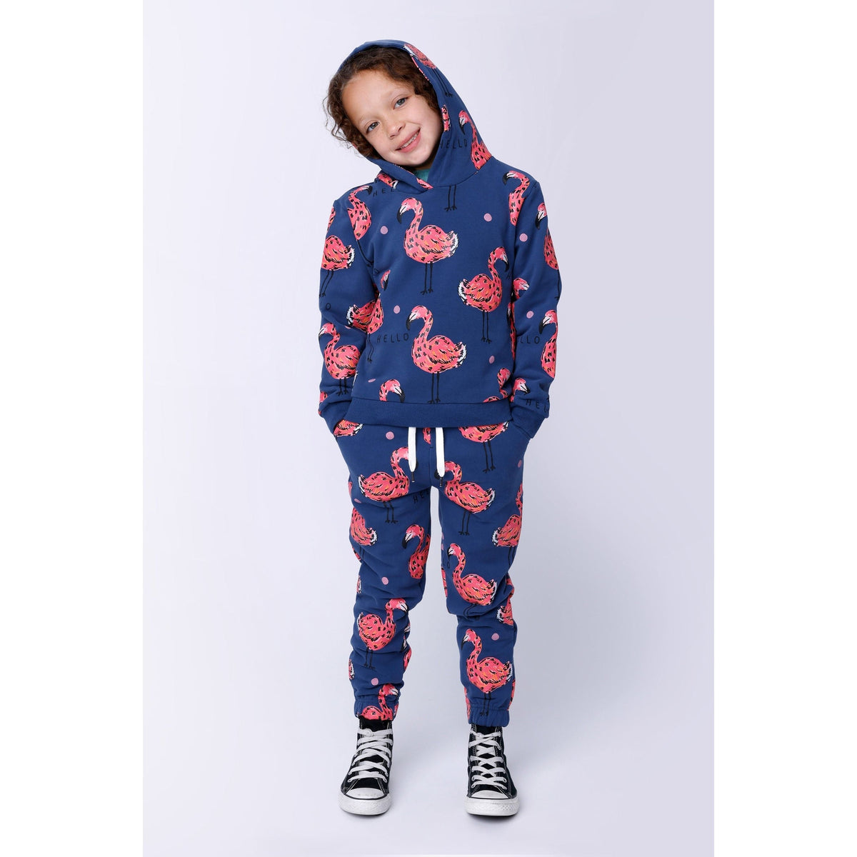 Flamingo Party Furry Hood