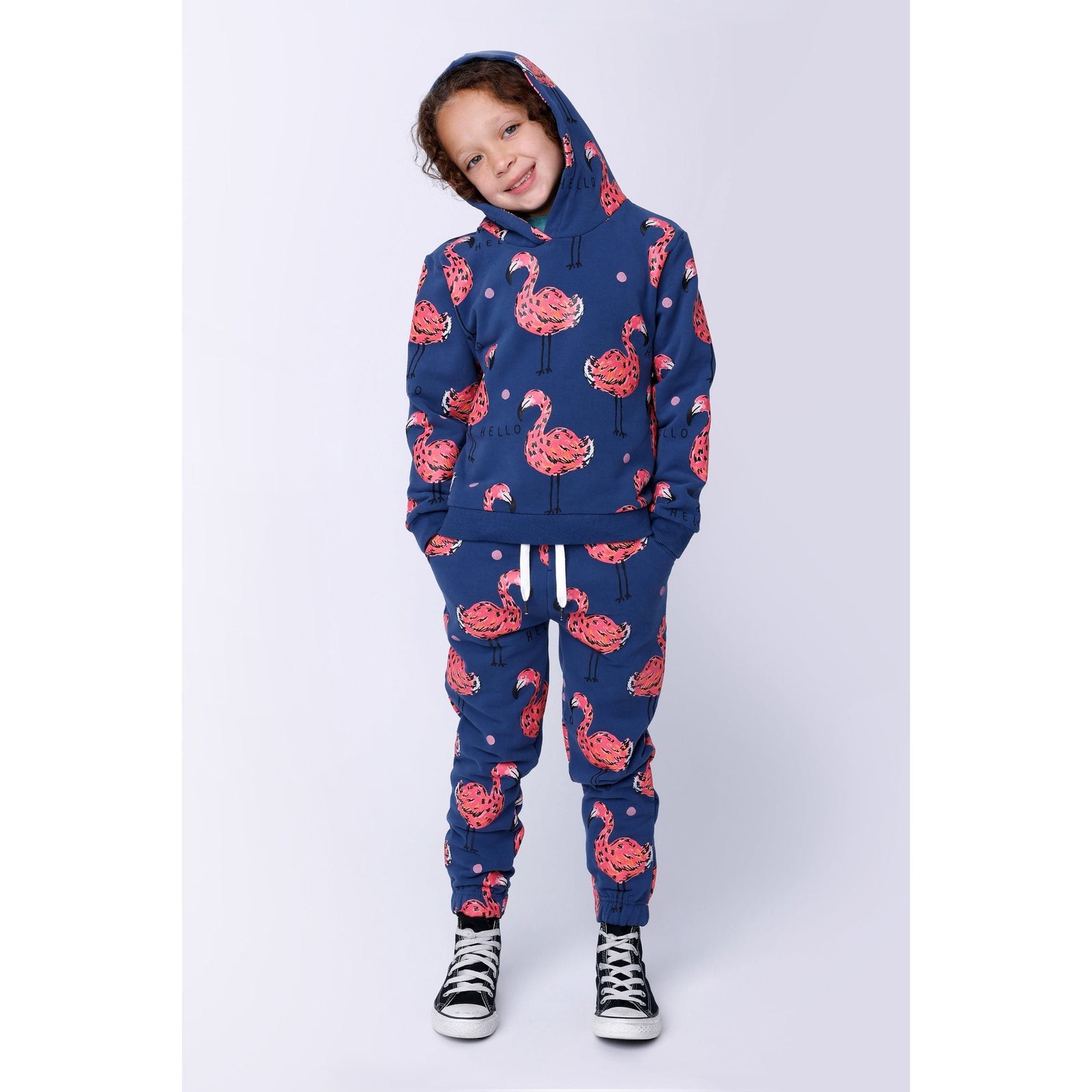 Flamingo Party Furry Hood