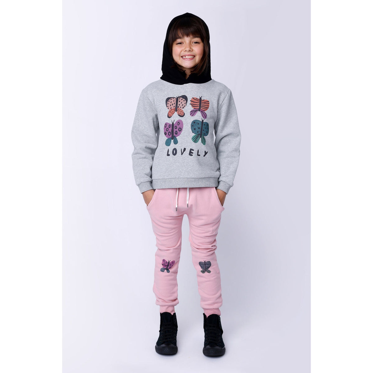 Butterfly Knee Furry Trackies - Ballet