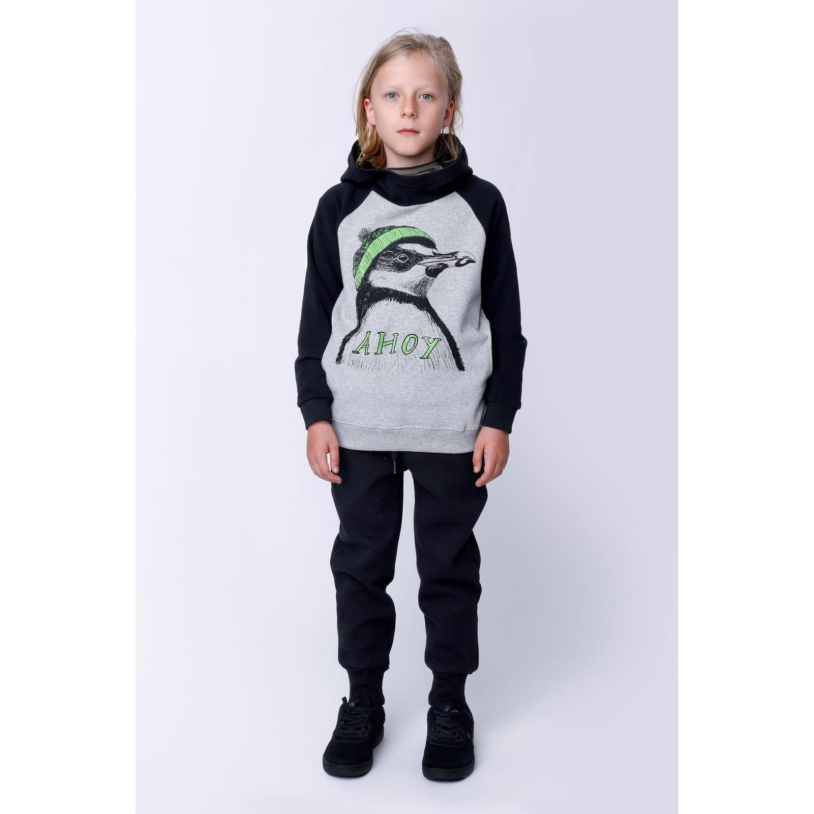 Furry Waffle Trackies - Black