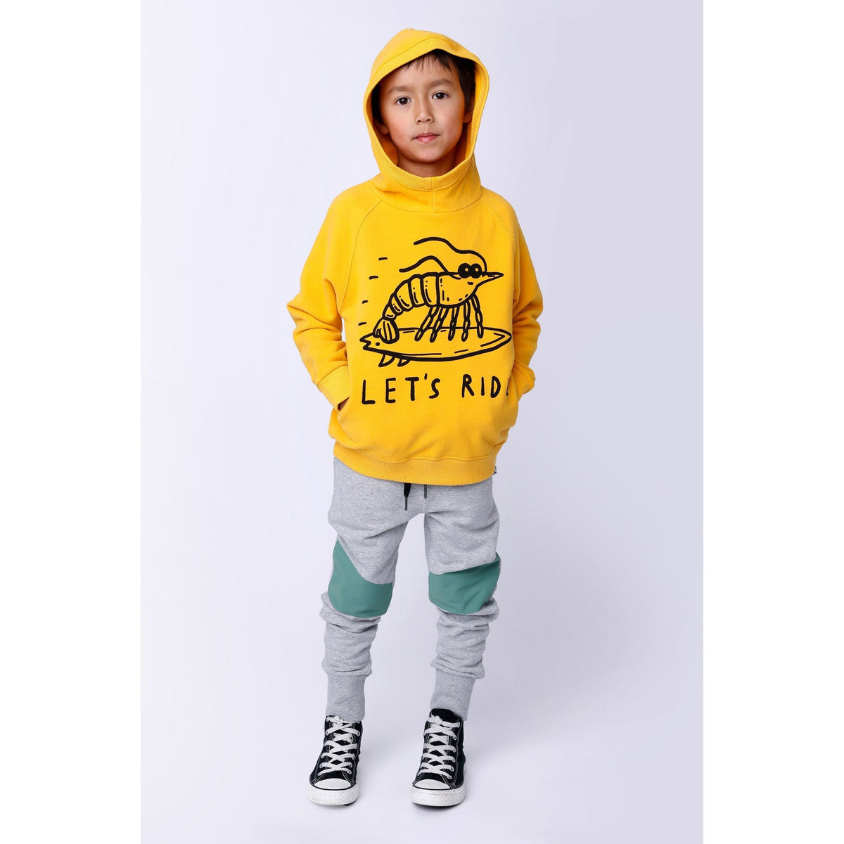 Nylon Patch Furry Trackies - Grey