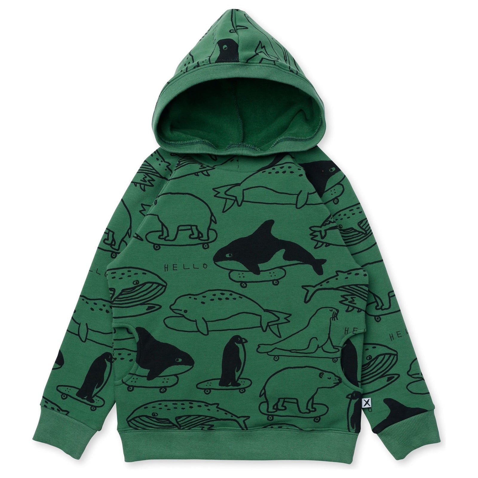 Surf Skate Animals Furry Hood