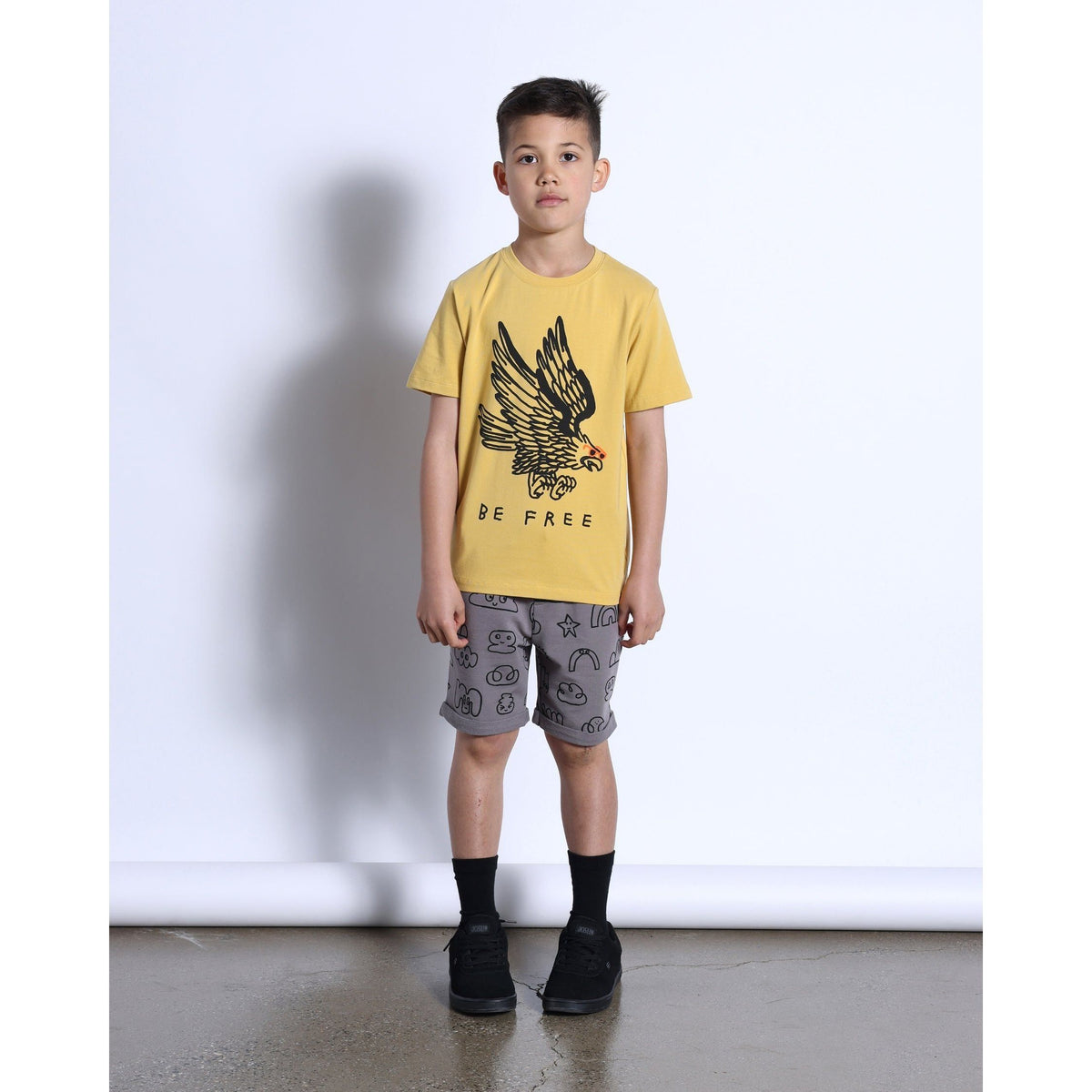 Be Free Tee- Dull Yellow