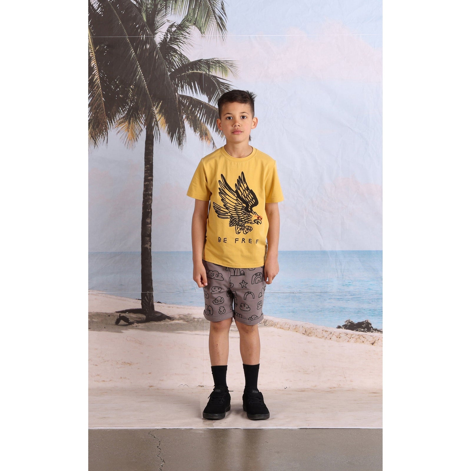 Be Free Tee- Dull Yellow