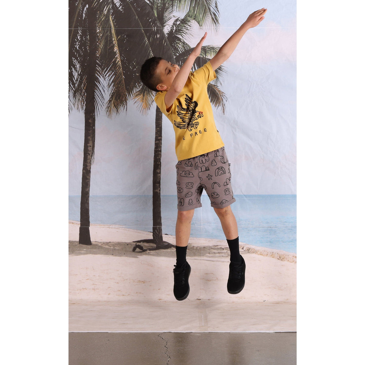Be Free Tee- Dull Yellow