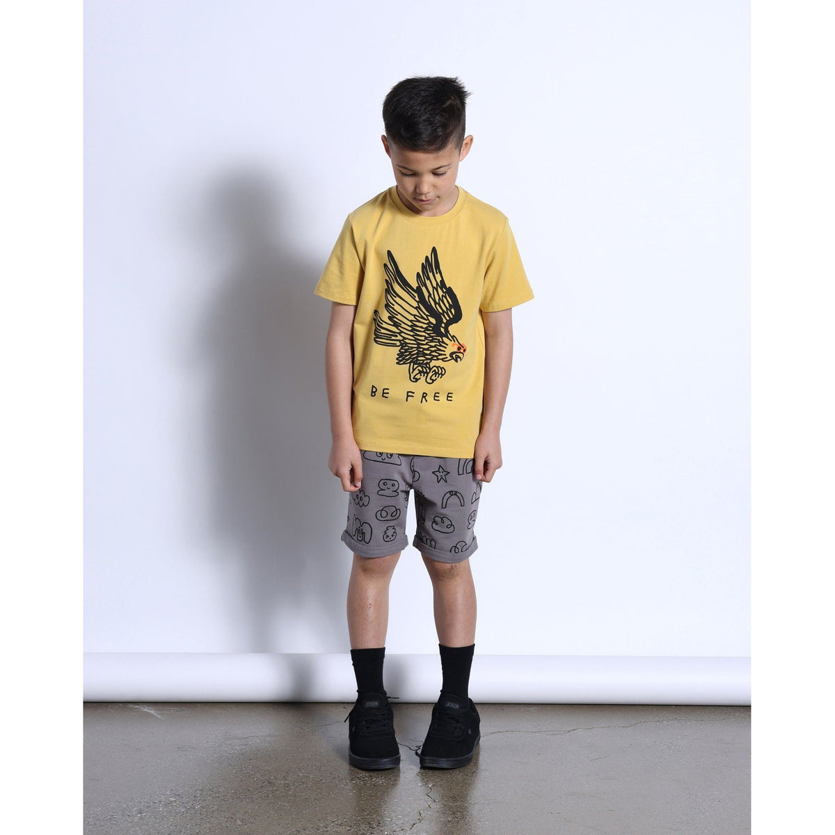 Be Free Tee- Dull Yellow
