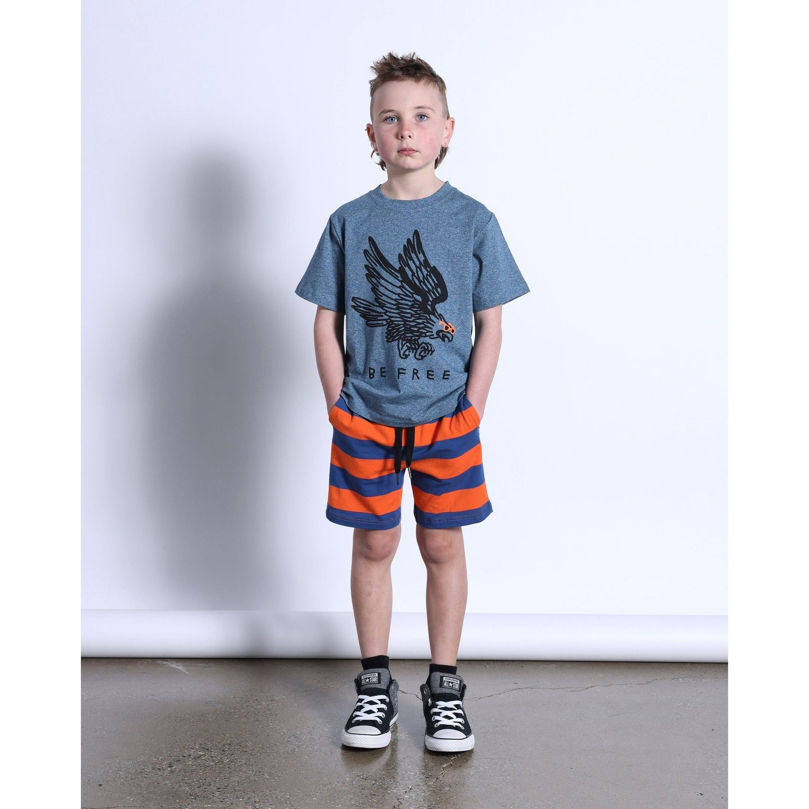 Be Free Tee- Midnight Marle