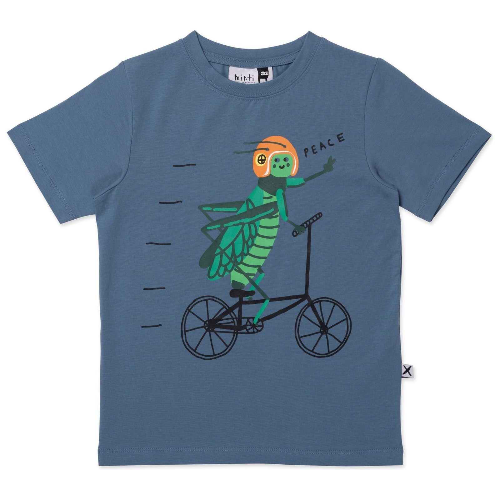 Cycling Cricket Tee- Steel