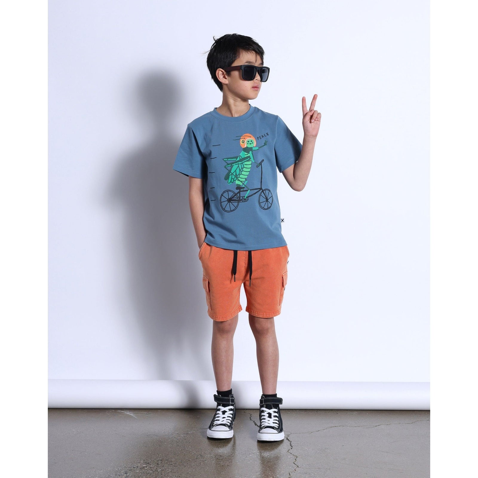 Blasted Deluxe Cargo Short- Orange Wash