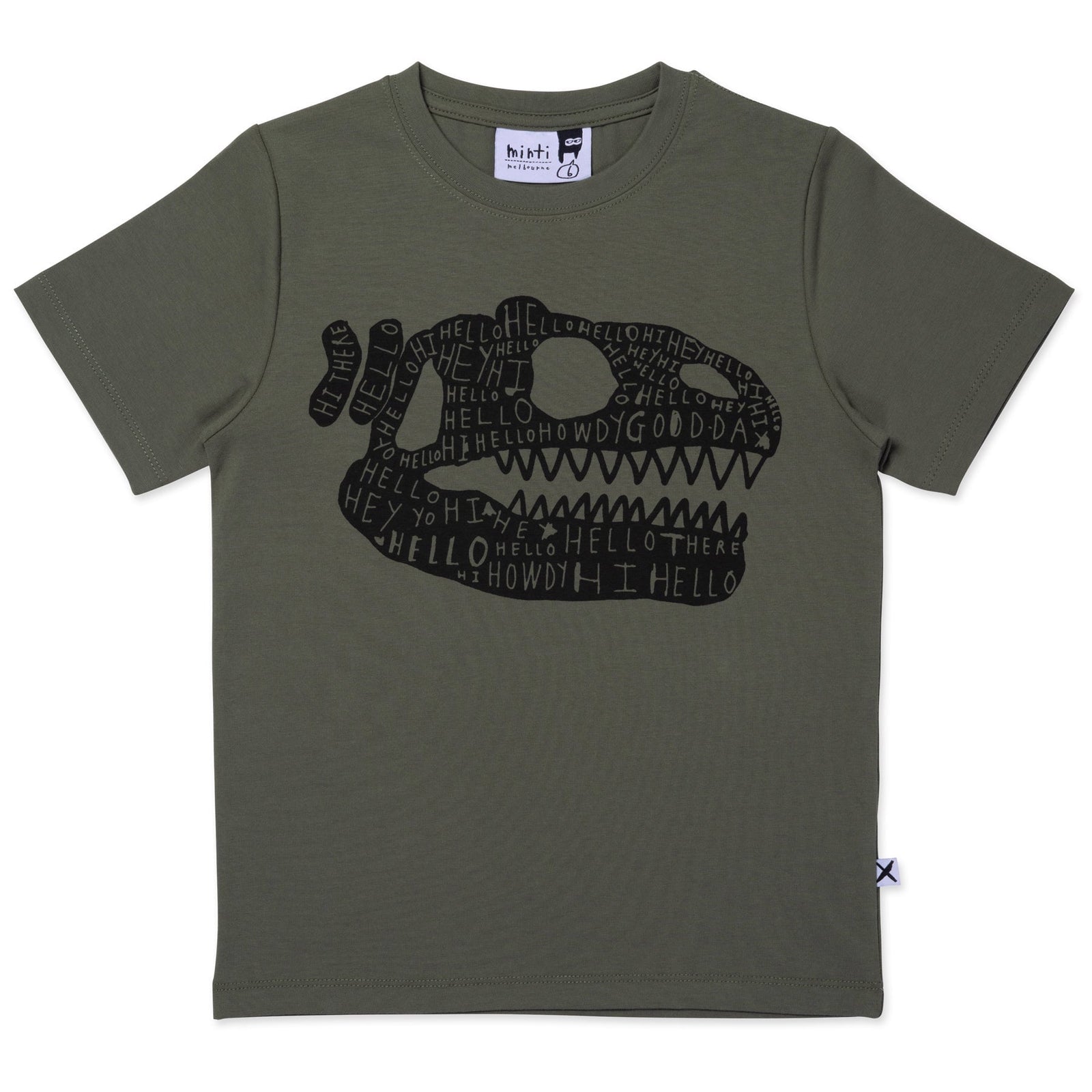 Dino Bone Tee- Khaki