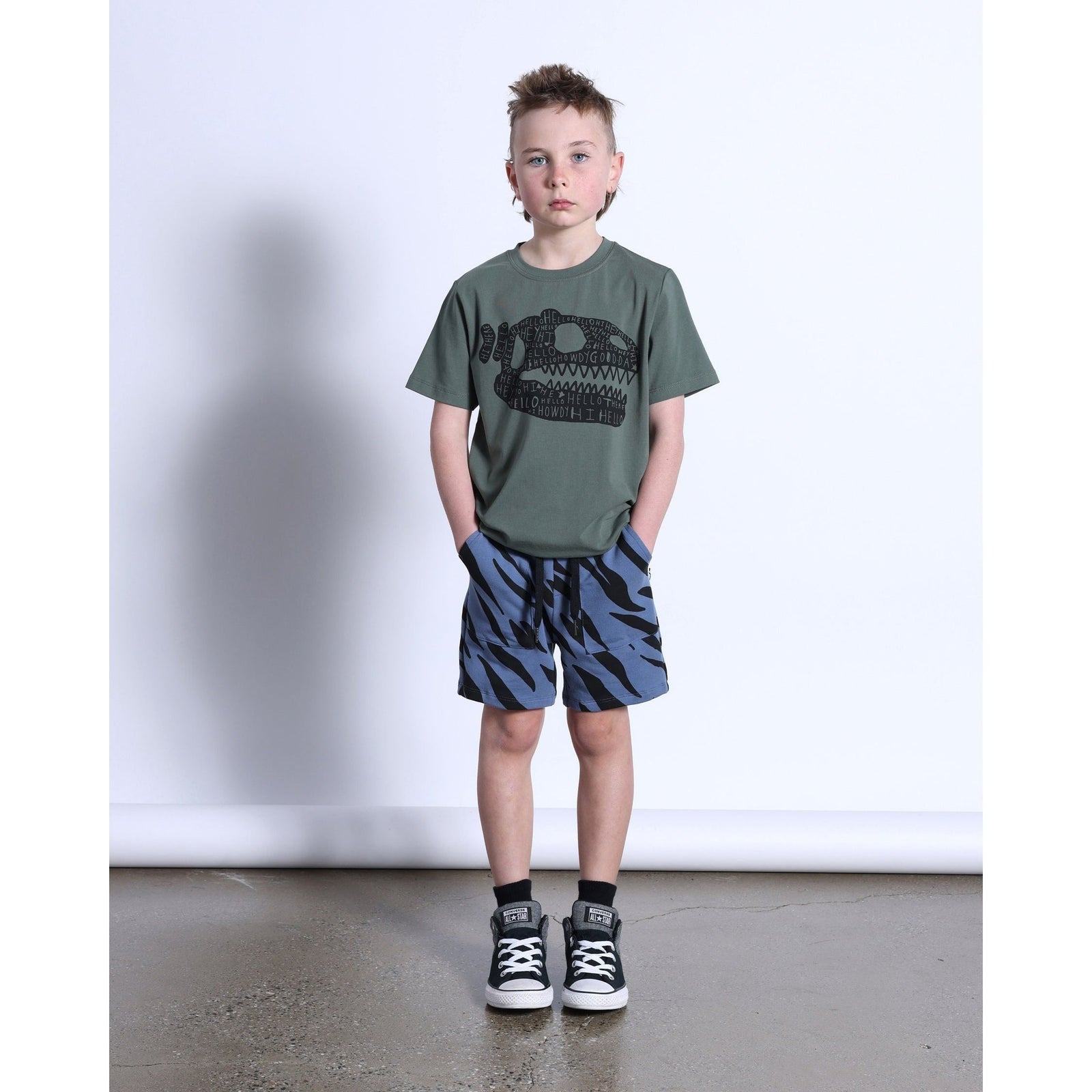 Dino Bone Tee- Khaki