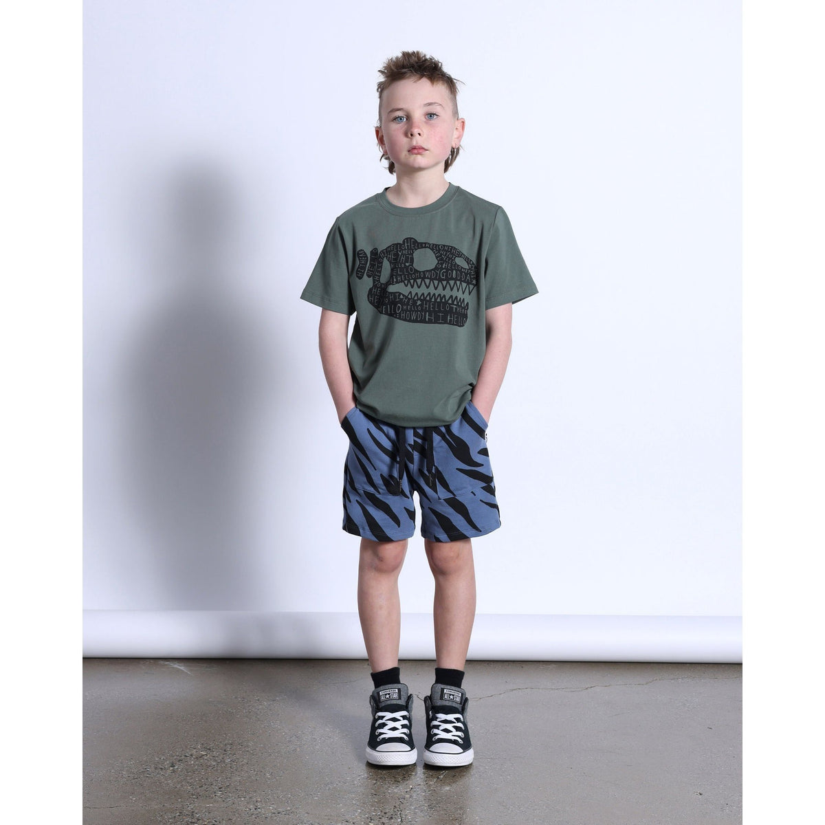 Dino Bone Tee- Khaki