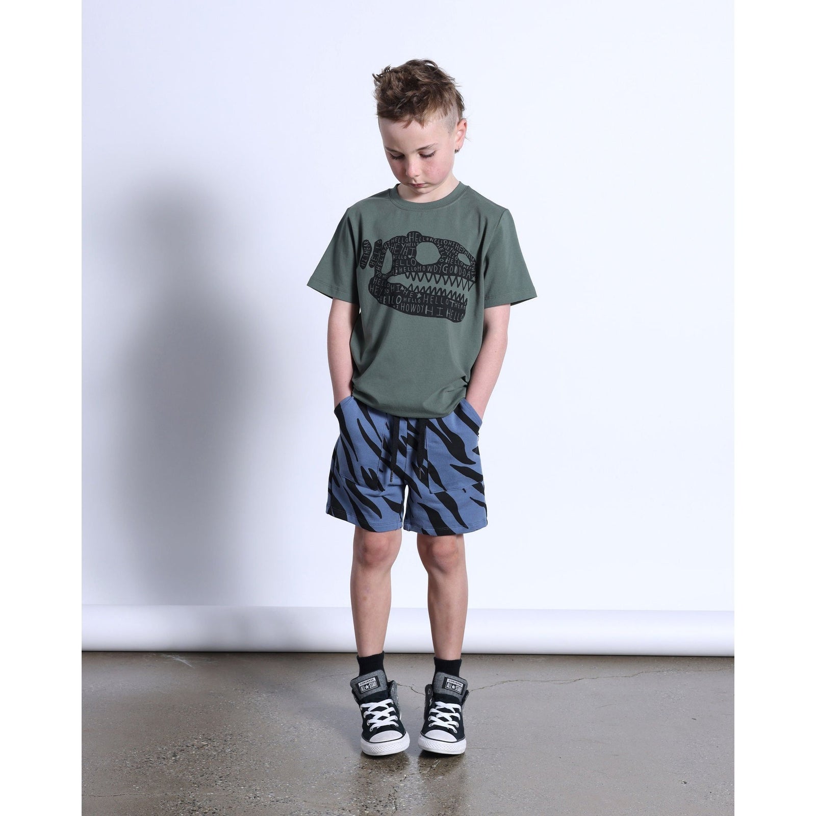Dino Bone Tee- Khaki