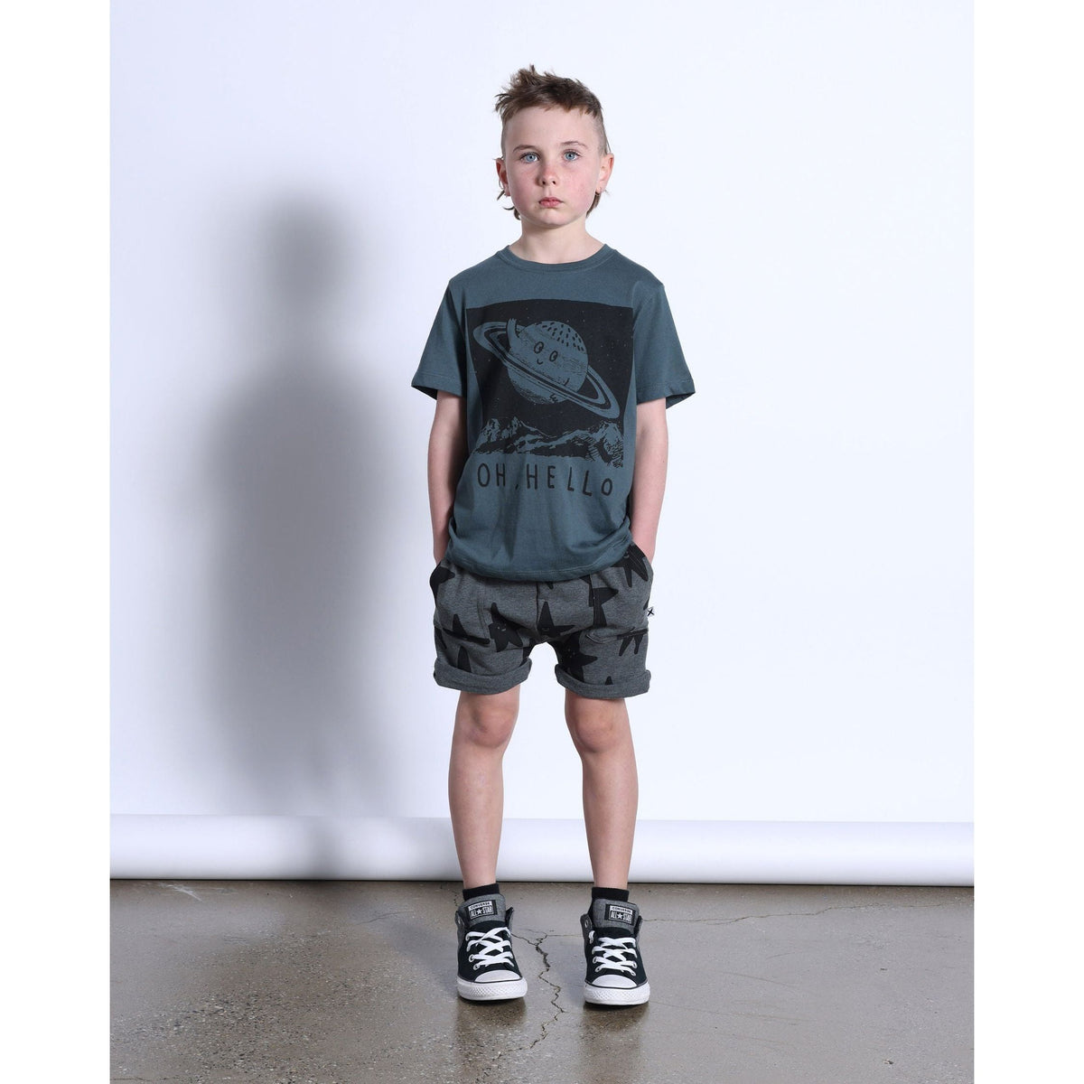 Friendly Saturn Tee- Forest
