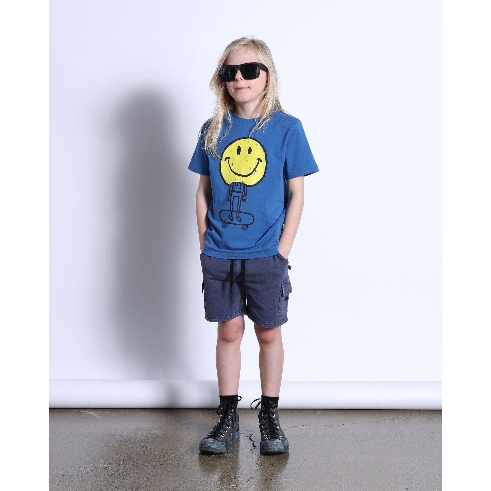 Happy Skater Tee- Blue
