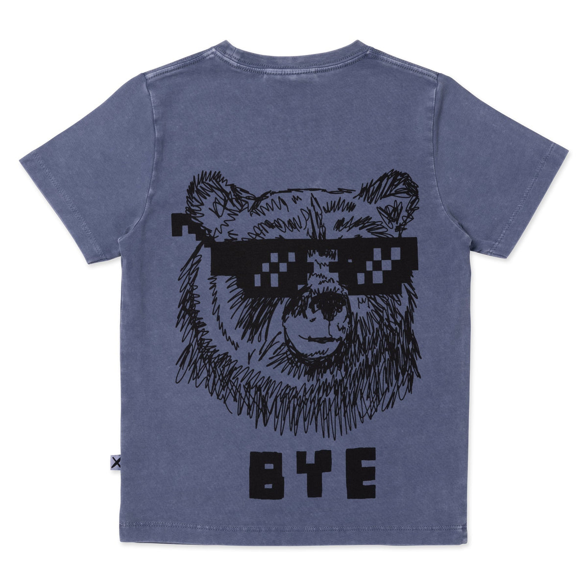Hello Leopard Bye Bear Tee- Midnight Wash