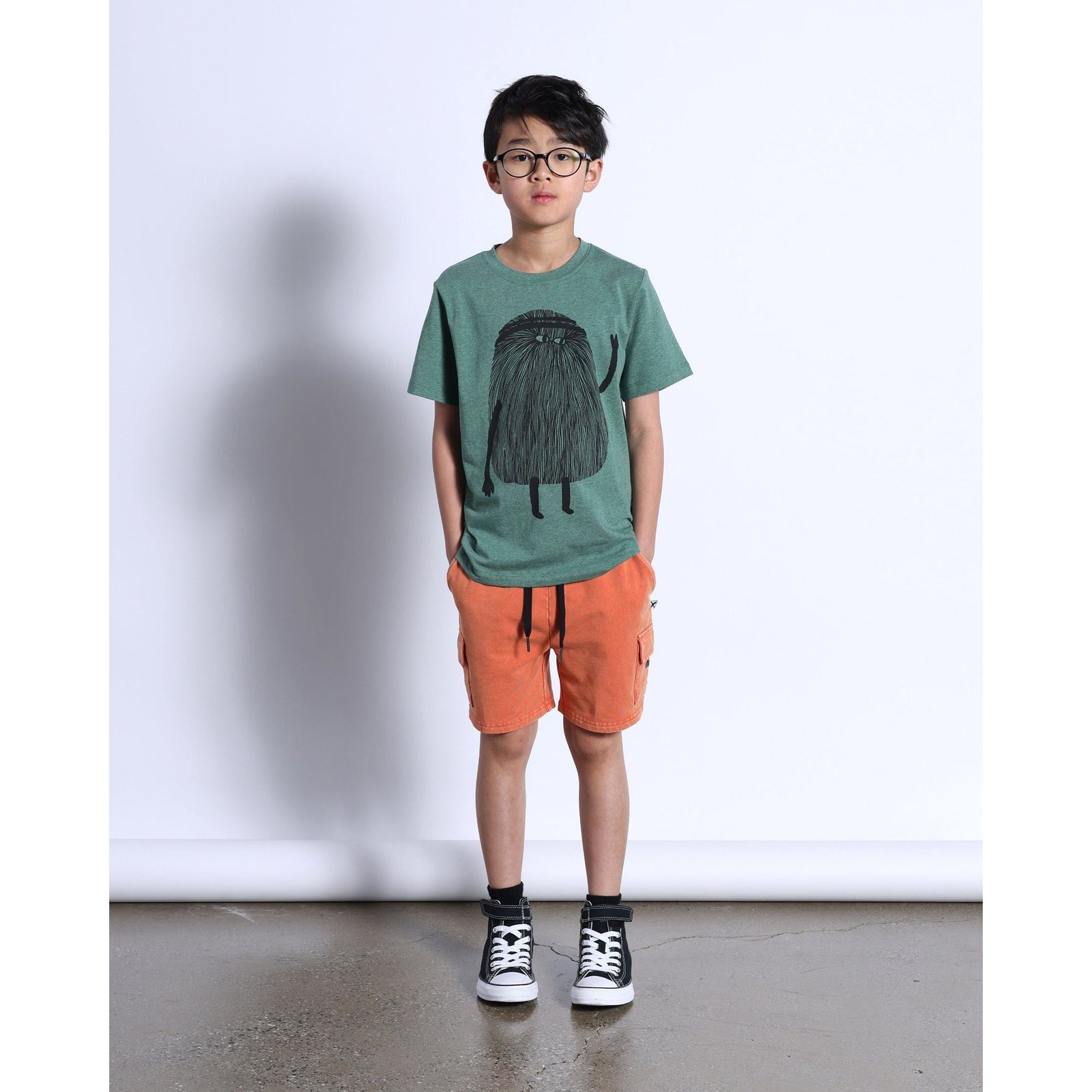 Hairy Monster Tee- Forest Marle