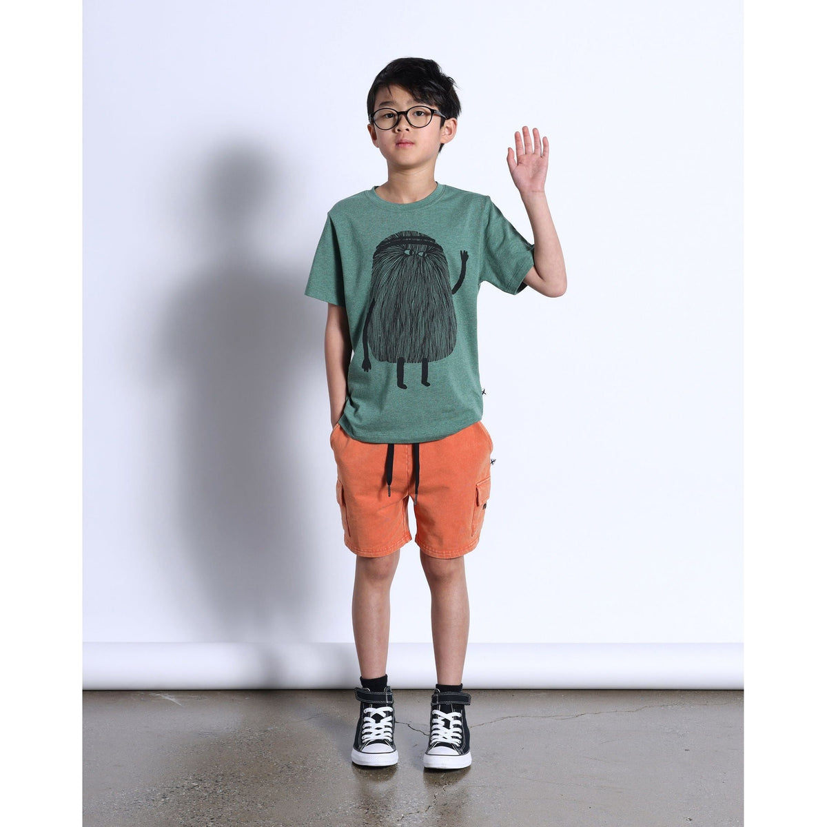 Hairy Monster Tee- Forest Marle