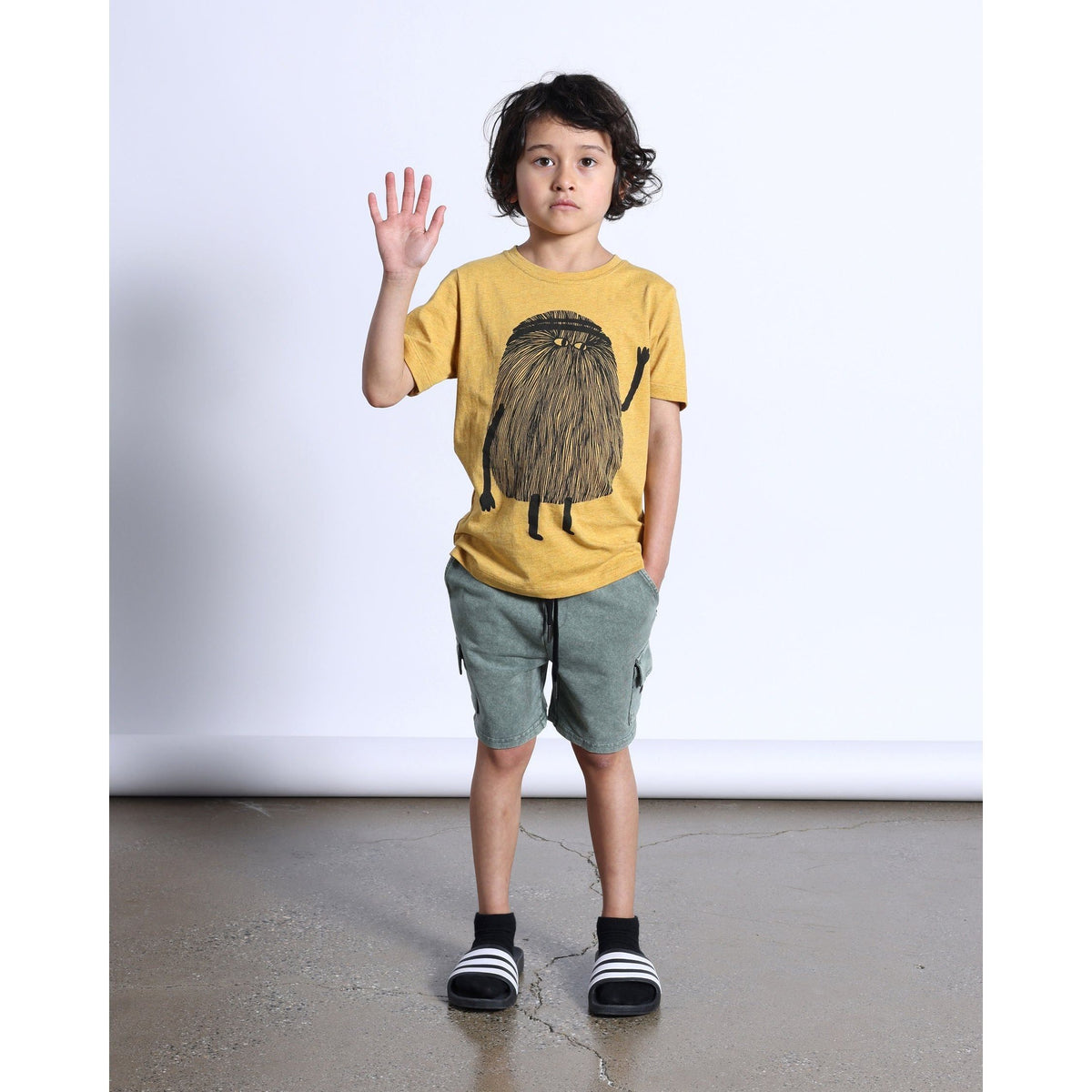 Blasted Deluxe Cargo Short- Olive Wash