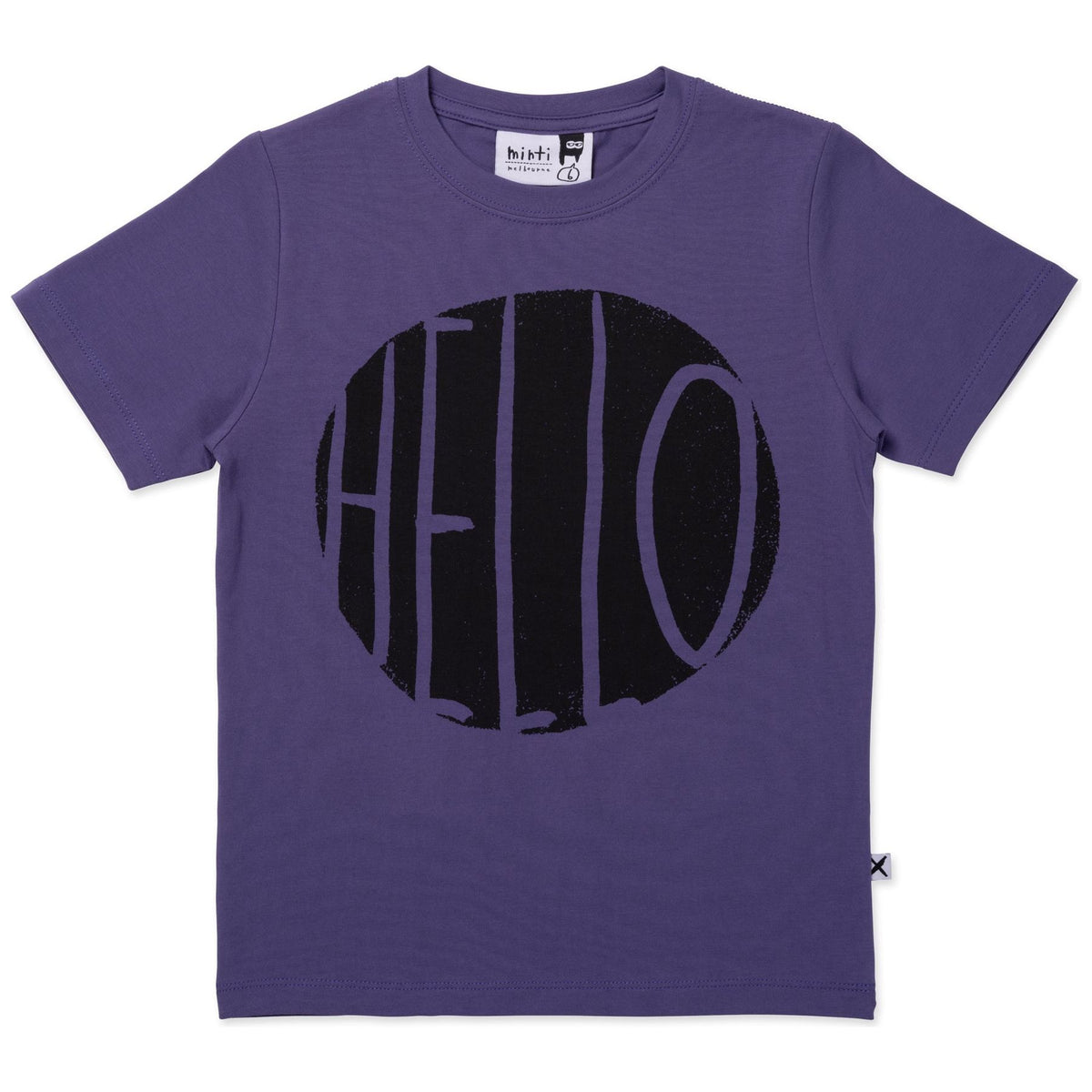 Hello Stamp Tee- Purple