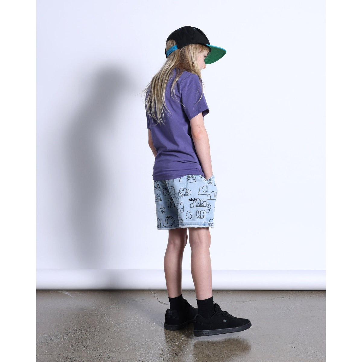 Hello Stamp Tee- Purple