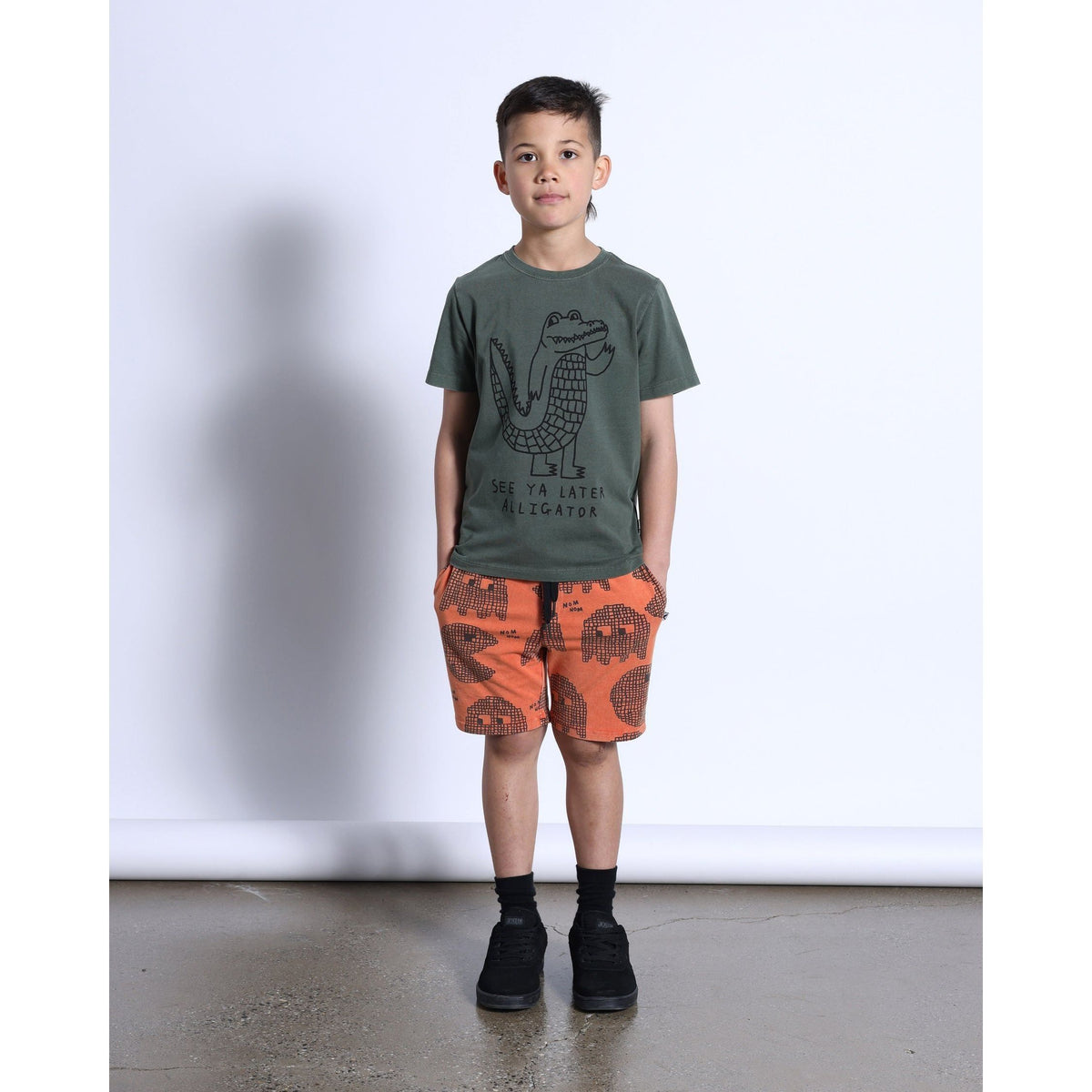 Later Alligator Tee- Olive Wash