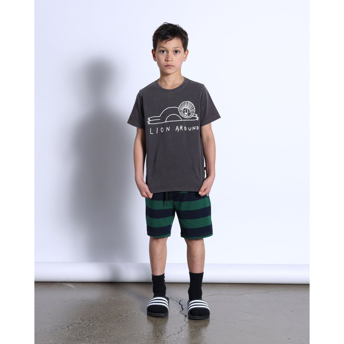 Lion Around Tee- Black Wash