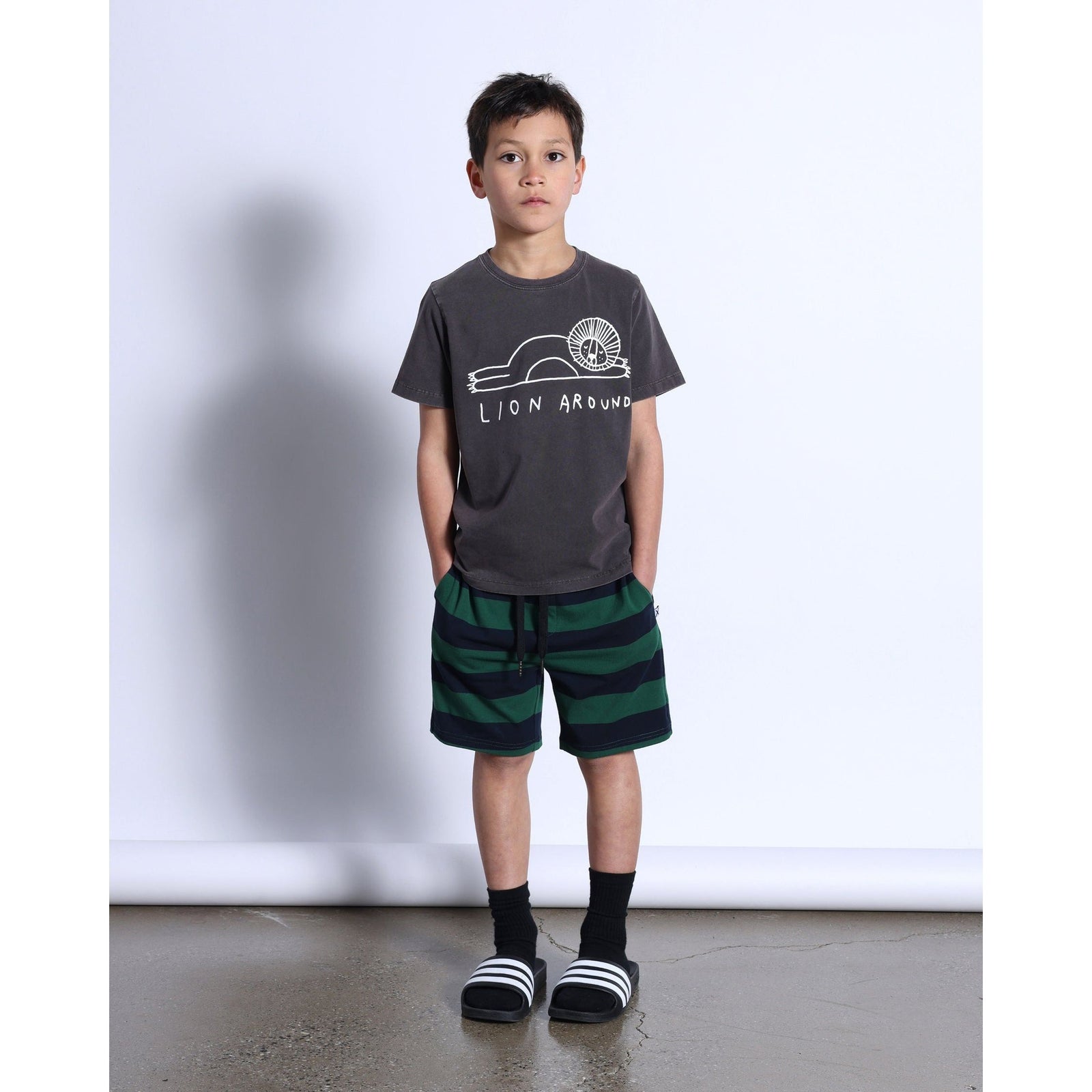 Lion Around Tee- Black Wash