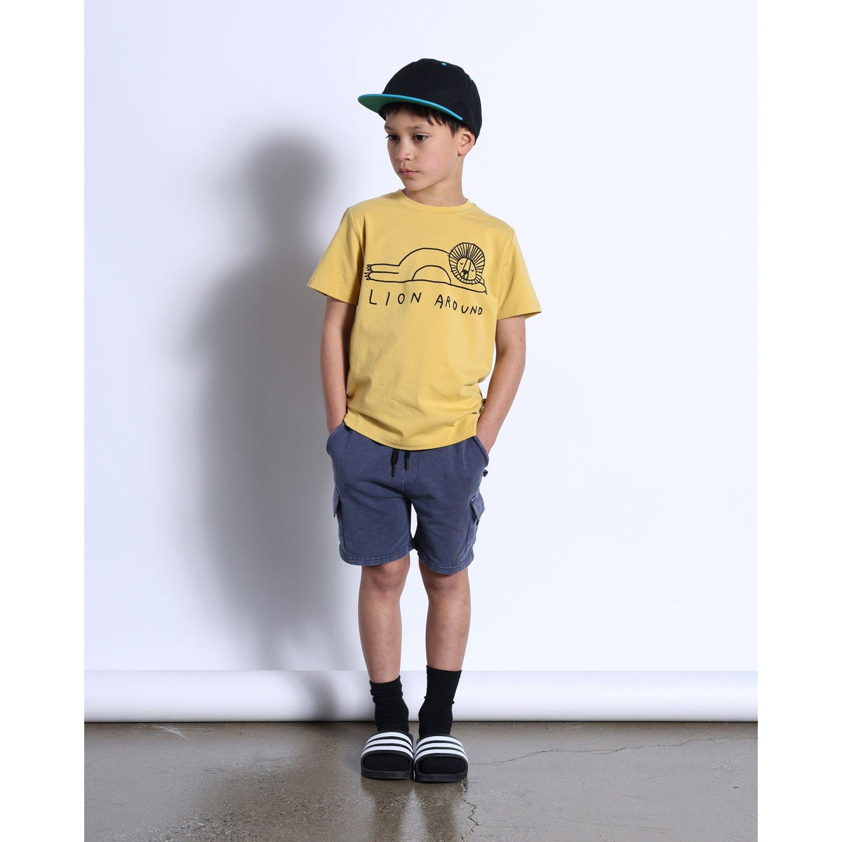 Blasted Deluxe Cargo Short- Bright Blue Wash