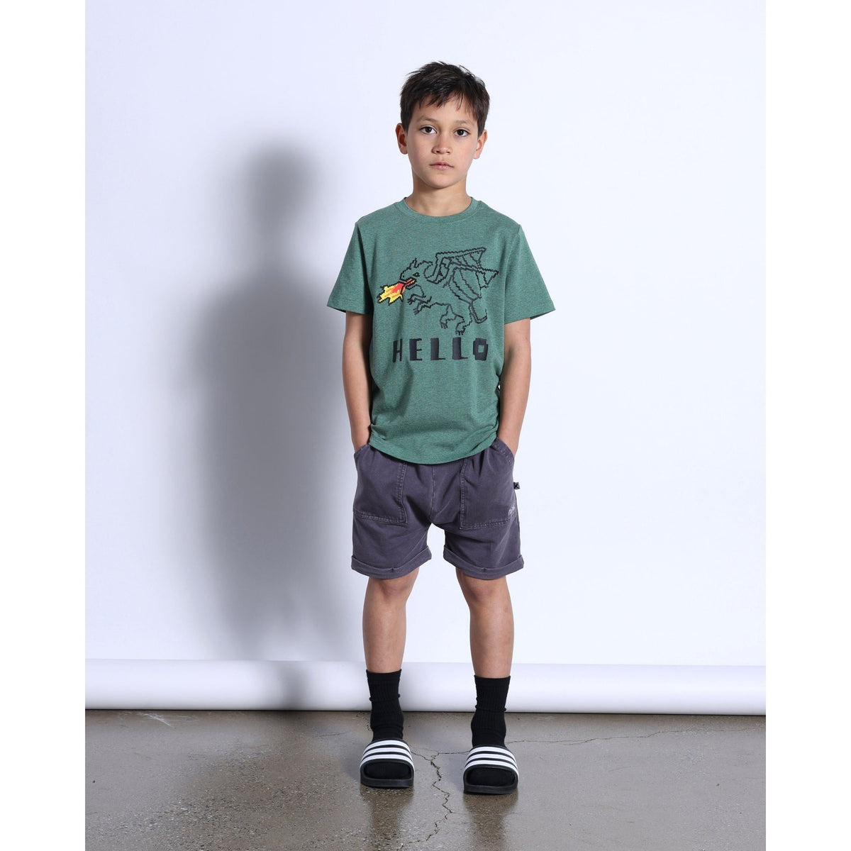 Blasted Roller Short- Black Wash