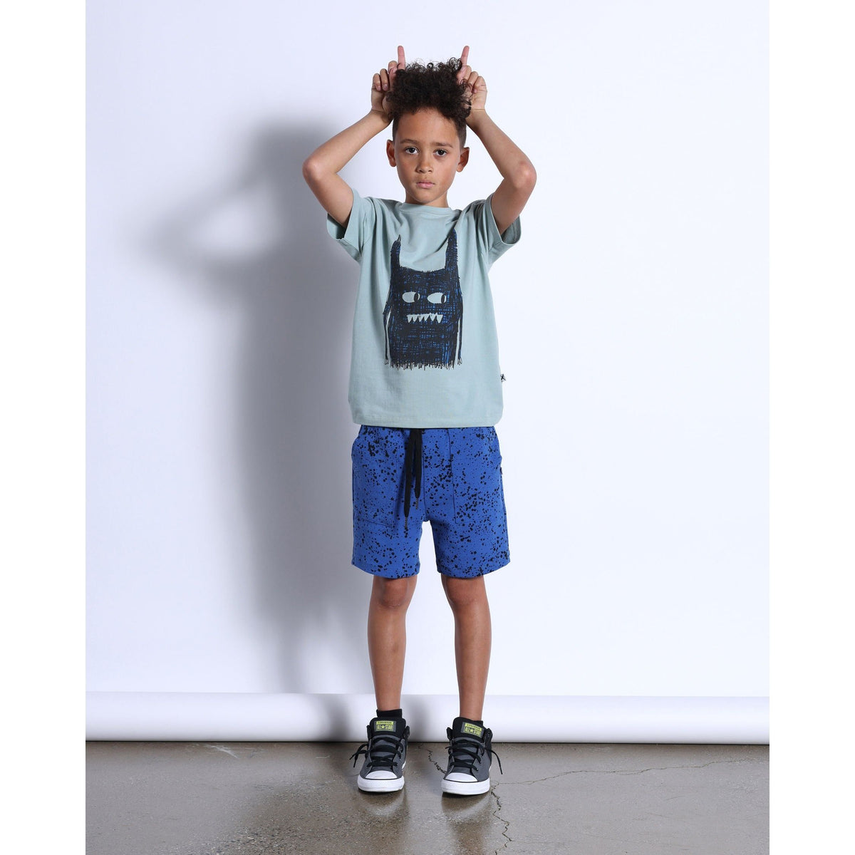 Scribble Monster Tee- Sage
