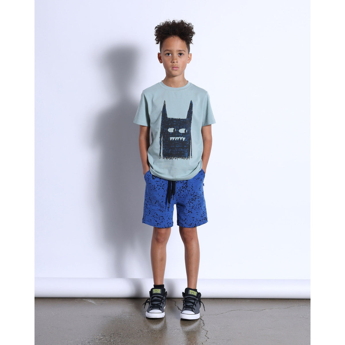 Scribble Monster Tee- Sage