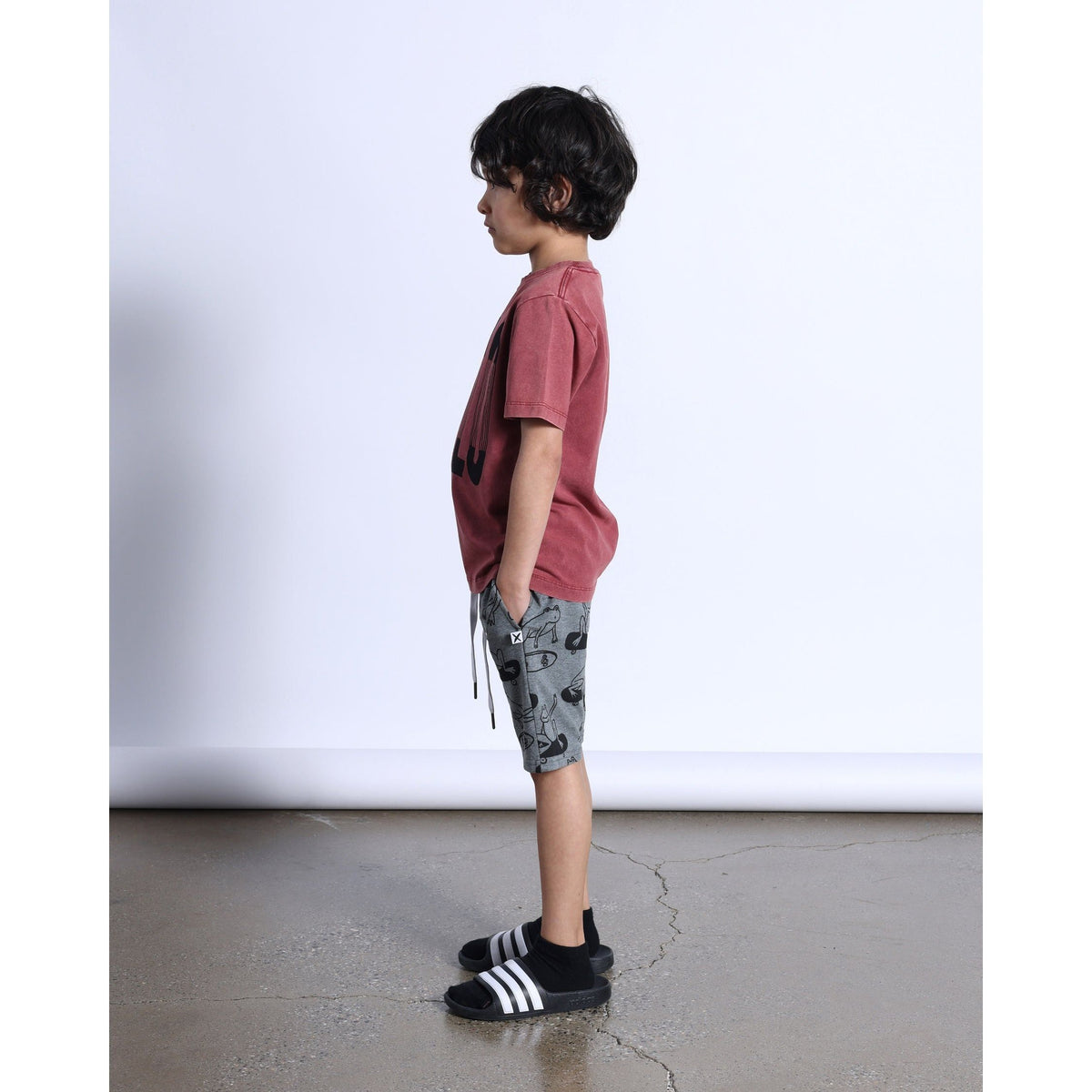 Slinky Hello Tee- Burnt Red Wash