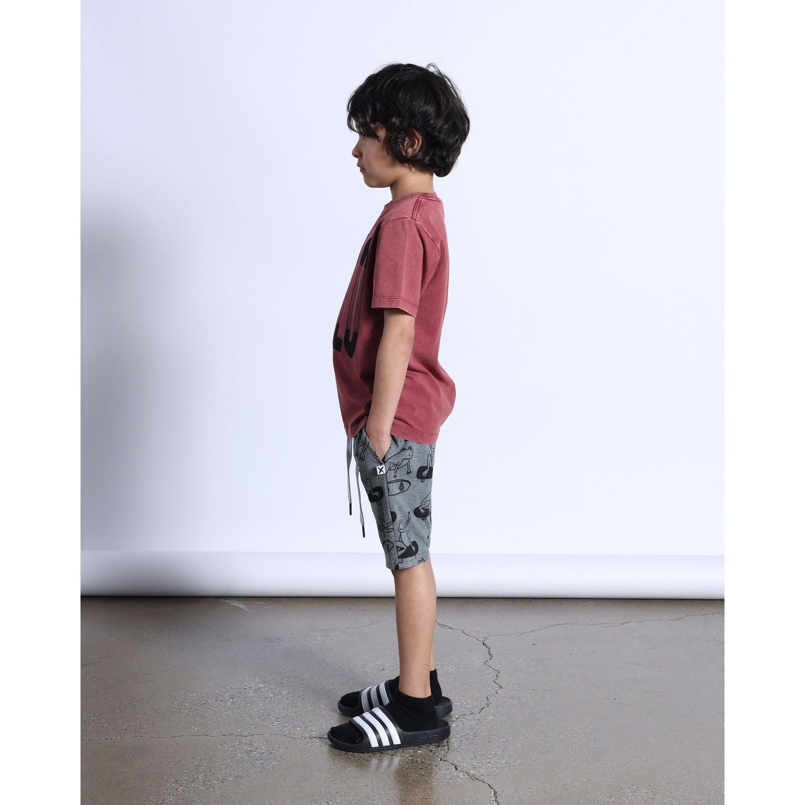 Slinky Hello Tee- Burnt Red Wash