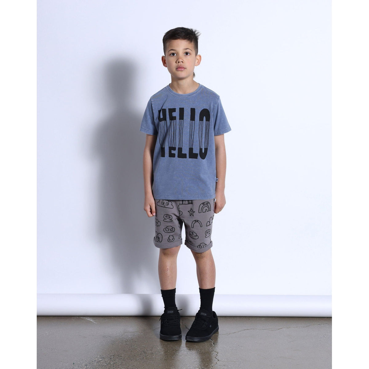 Slinky Hello Tee- Midnight Wash
