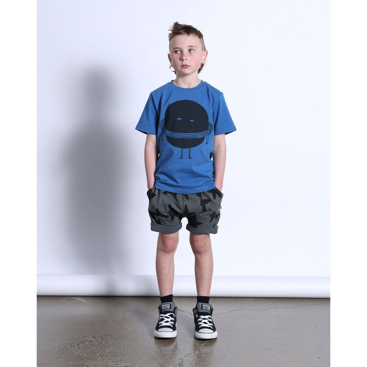 Sneaky Saturn Tee- Blue