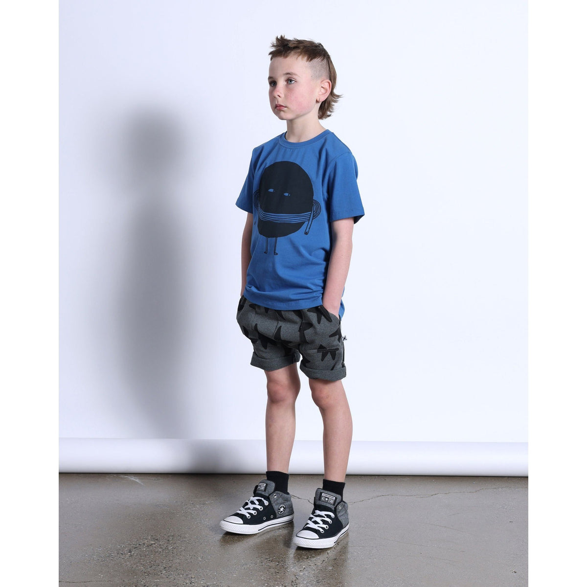 Sneaky Saturn Tee- Blue