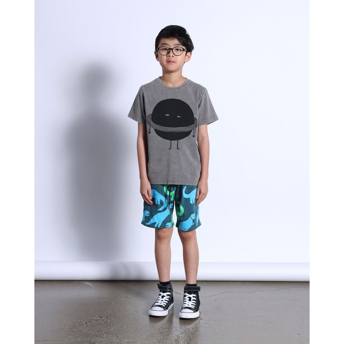 Space Dinos Short- Dark Green