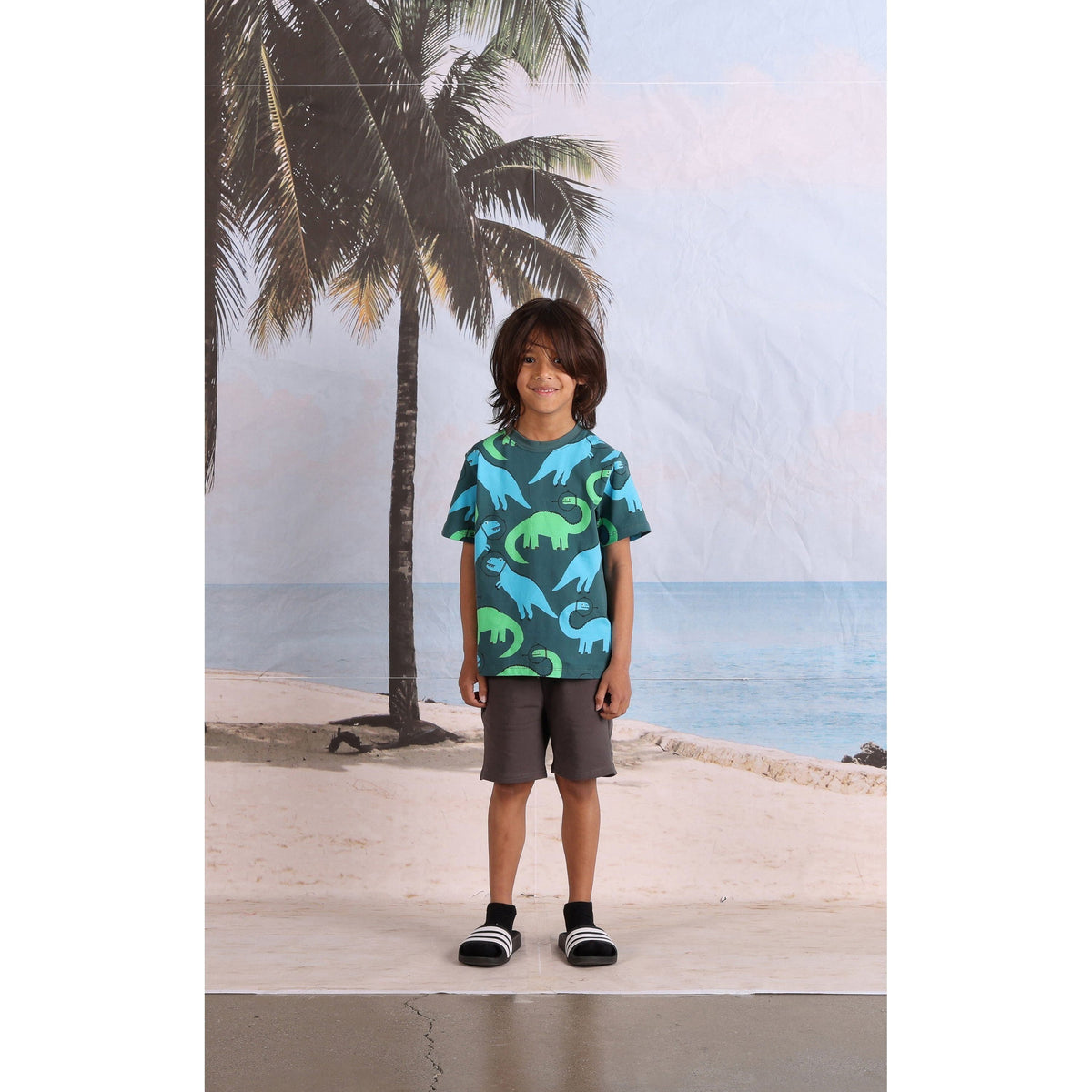 Zipped Short- Dark Slate